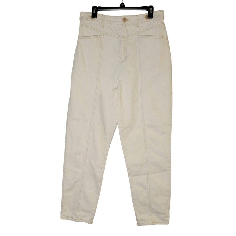 Free People We The Free Barrel Leg Jeans Ivory 31 Minimalist Boho Streetwear